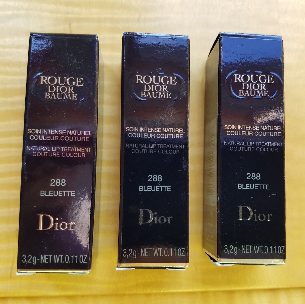 Dior Lipstick, NIB, color 288 Bluette (3 tubes)